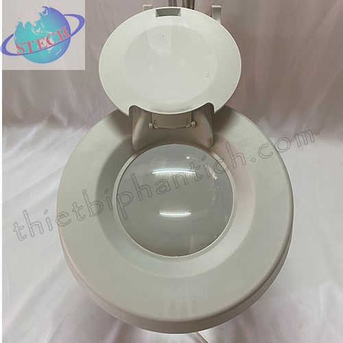 Kính lúp công nghiệp để bàn, thân gập, gương tròn LT-86C 3X LED